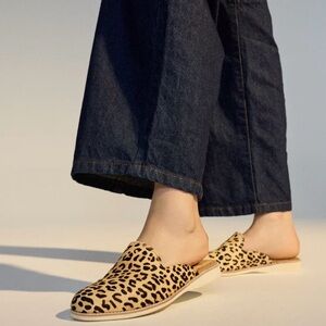 Rollie Derby Mule in Camel‎ Leopard Size 8 or 39